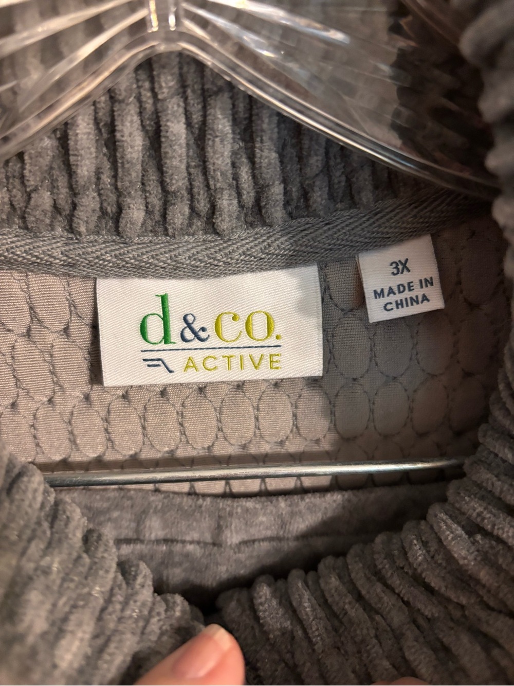 D & Co. Active EUC Gray Velour zip vest & pant Set - Picture 6 of 14